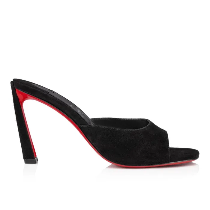 Christian Louboutin Sandals and Slides Women Condora Mule 85 Mm Mules 8211 Veau Velours 8211 Black