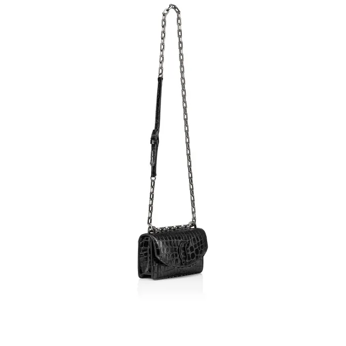 Christian Louboutin Shoulder Bags Women Loubi54 Mini Crossbody Bag 8211 Alligator Embossed Calf Leather 8211 Black