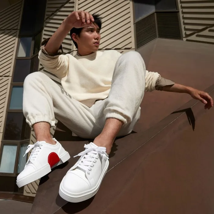 Christian Louboutin Sneakers Men Adolon Junior Sneakers 8211 Recycled Polyester And Biobased Materials 8211 White