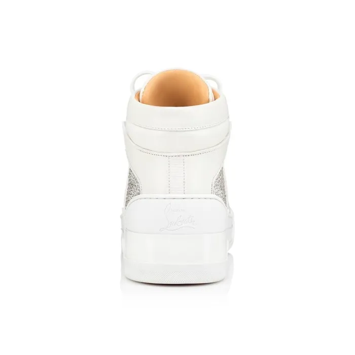 Christian Louboutin Sneakers Men Loubikick Strass Hightop Sneakers 8211 Calf Leather 8211 White