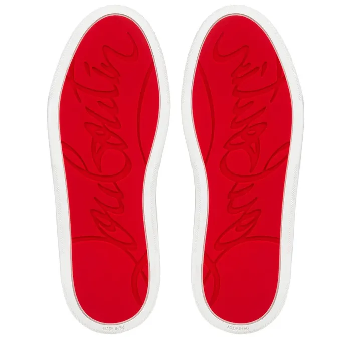 Christian Louboutin Sneakers Men Loubikick Strass Hightop Sneakers 8211 Calf Leather 8211 White
