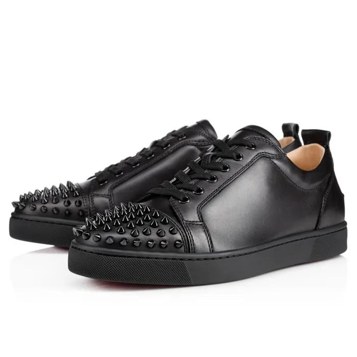Christian Louboutin Sneakers Men Louis Junior Spikes Sneakers 8211 Calf Leather And Spikes 8211 Black Christian Louboutin Sneakers Men Louis Junior Spikes Sneakers 8211 Calf Leather And Spikes 8211 Black