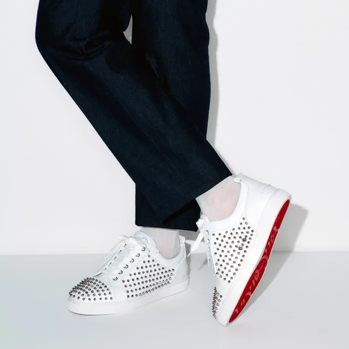 Christian Louboutin Sneakers Men Louis Spikes Junior Sneakers 8211 Calf Leather And Spikes 8211 White Christian Louboutin Sneakers Men Louis Spikes Junior Sneakers 8211 Calf Leather And Spikes 8211 White