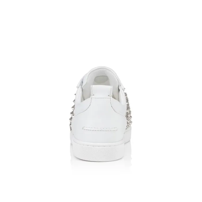 Christian Louboutin Sneakers Men Louis Spikes Junior Sneakers 8211 Calf Leather And Spikes 8211 White
