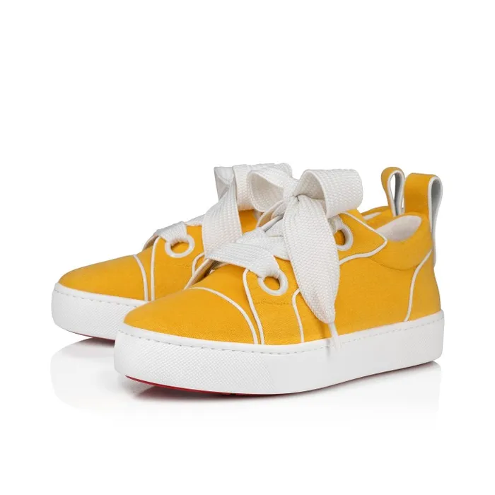 Christian Louboutin Sneakers Men Toy Toy Sneakers 8211 Sponge Cotton And Patent Calf Leather 8211 Pollen Christian Louboutin Sneakers Men Toy Toy Sneakers 8211 Sponge Cotton And Patent Calf Leather 8211 Pollen