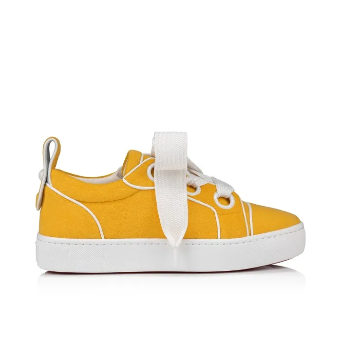 Christian Louboutin Sneakers Men Toy Toy Sneakers 8211 Sponge Cotton And Patent Calf Leather 8211 Pollen