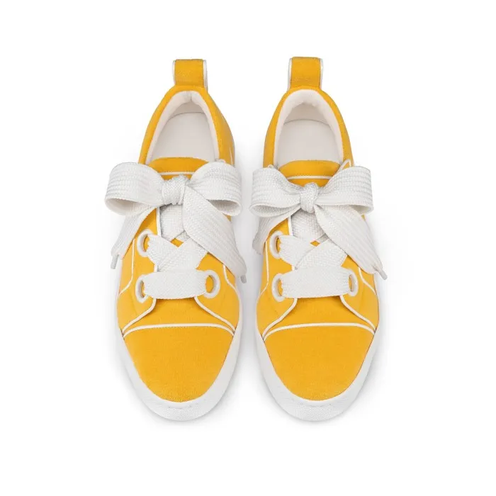 Christian Louboutin Sneakers Men Toy Toy Sneakers 8211 Sponge Cotton And Patent Calf Leather 8211 Pollen