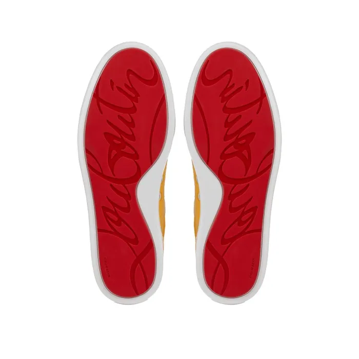 Christian Louboutin Sneakers Men Toy Toy Sneakers 8211 Sponge Cotton And Patent Calf Leather 8211 Pollen