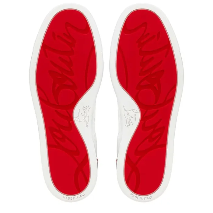 Christian Louboutin Sneakers Women Fun Vieira Sneakers 8211 Calf Leather Patent Calf Leather Psychic And Nappa Leather 8211 Bianco