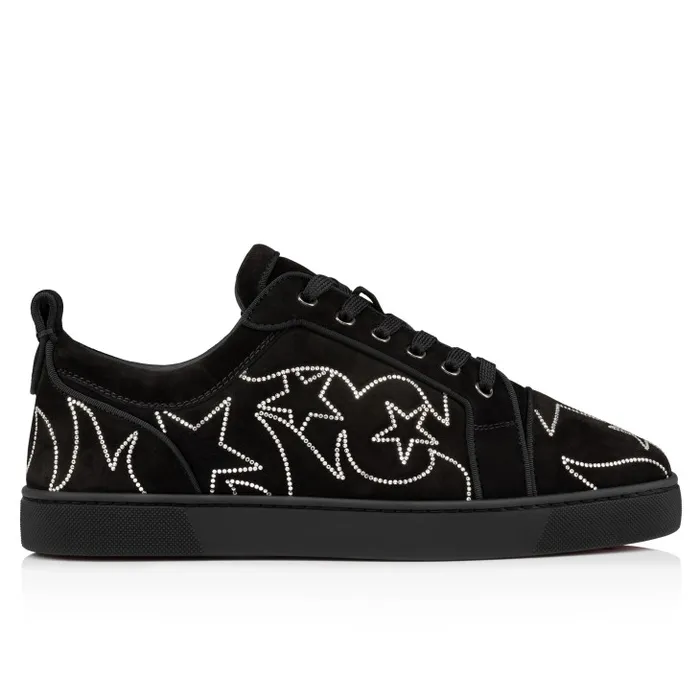 Christian Louboutin Sneakers Women Giddy Vieira Strass Sneakers 8211 Veau Velours And Strass 8211 Black