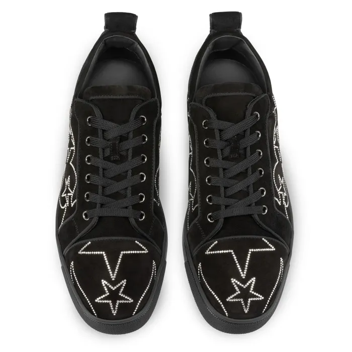 Christian Louboutin Sneakers Women Giddy Vieira Strass Sneakers 8211 Veau Velours And Strass 8211 Black