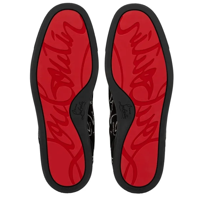Christian Louboutin Sneakers Women Giddy Vieira Strass Sneakers 8211 Veau Velours And Strass 8211 Black