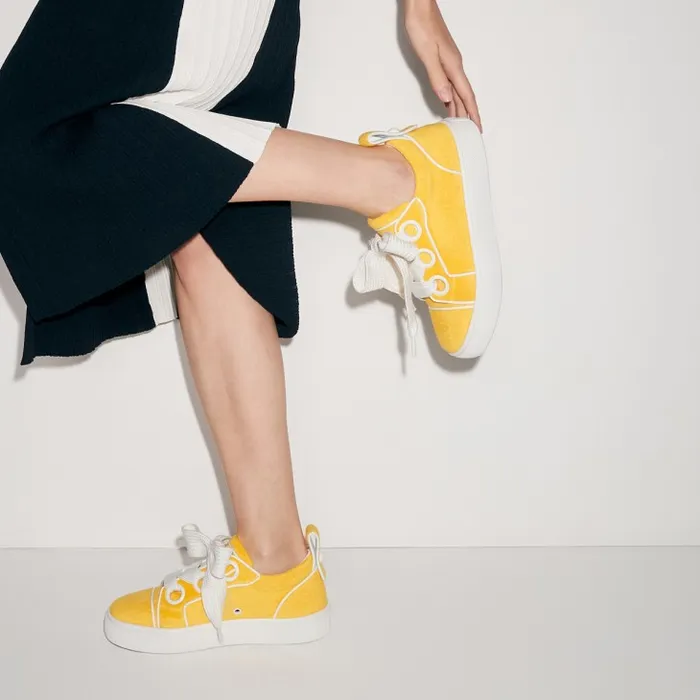Christian Louboutin Sneakers Women Toy Toy Sneakers 8211 Sponge Cotton And Patent Calf Leather 8211 Pollen Christian Louboutin Sneakers Women Toy Toy Sneakers 8211 Sponge Cotton And Patent Calf Leather 8211 Pollen