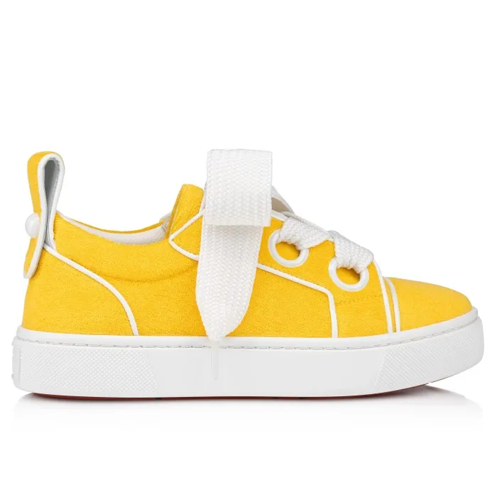 Christian Louboutin Sneakers Women Toy Toy Sneakers 8211 Sponge Cotton And Patent Calf Leather 8211 Pollen