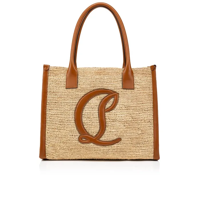 Christian Louboutin Totes Women By My Side Large Tote Bag 8211 Raffia And Calf Leather 8211 Natural