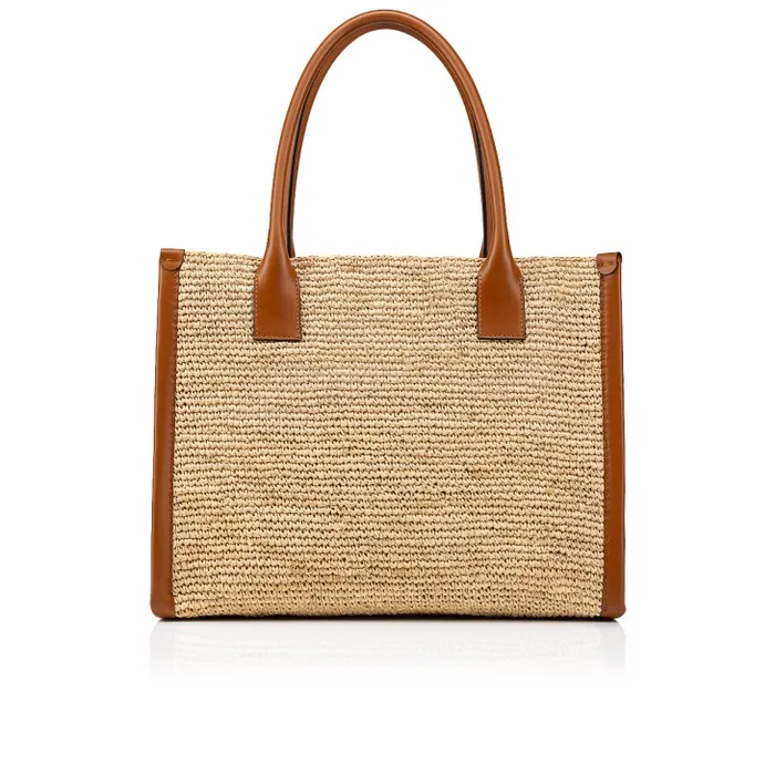 Christian Louboutin Totes Women By My Side Large Tote Bag 8211 Raffia And Calf Leather 8211 Natural