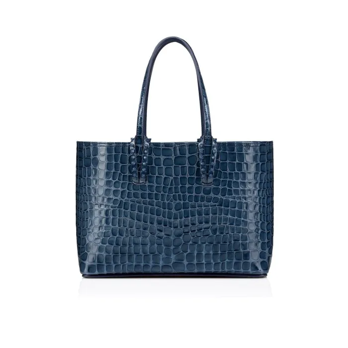 Christian Louboutin Totes Women Cabata Small Tote Bag 8211 Alligator Embossed Calf Leather 8211 Denim