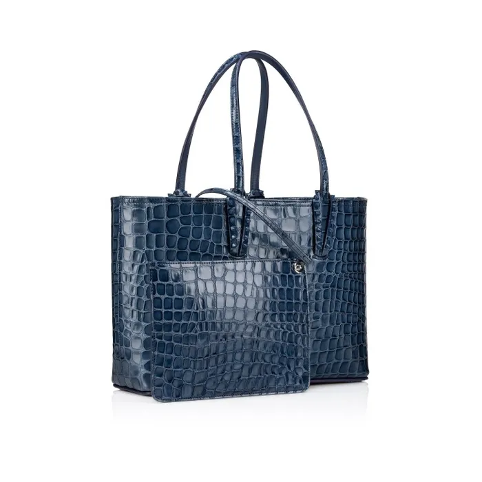 Christian Louboutin Totes Women Cabata Small Tote Bag 8211 Alligator Embossed Calf Leather 8211 Denim