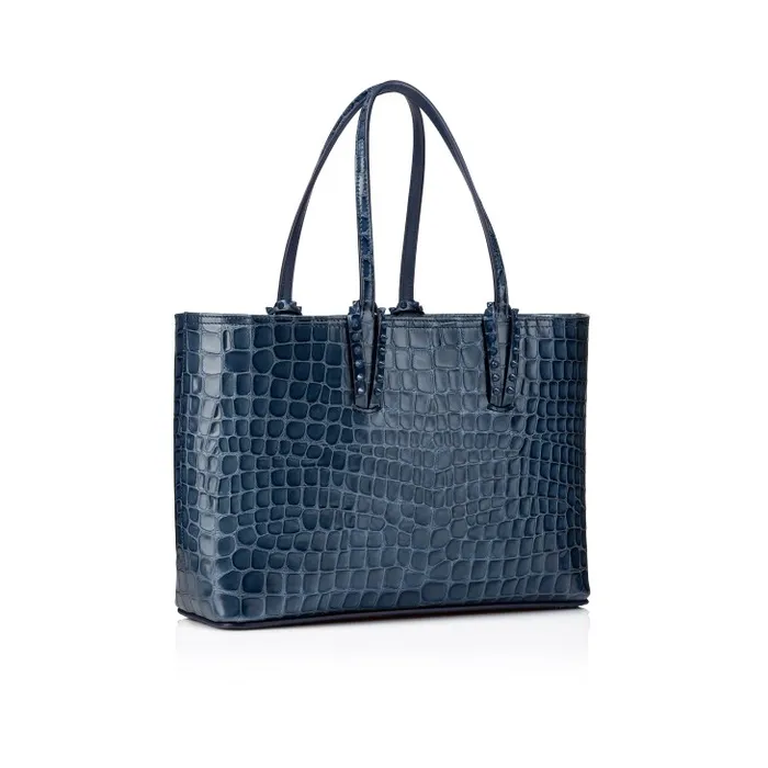Christian Louboutin Totes Women Cabata Small Tote Bag 8211 Alligator Embossed Calf Leather 8211 Denim