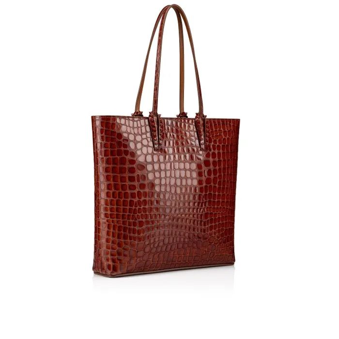 Christian Louboutin Totes Women Cabata Tote Bag 8211 Alligator Embossed Calf Leather 8211 Acajou