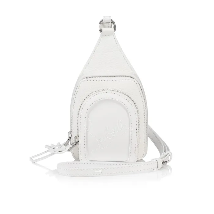 Christian Louboutin Wallets and Small Accessories WomenMen Loubifunk Mini Crossbody Bag 8211 Grained Calf Leather And Smooth Calf Leather 8211 White Christian Louboutin Wallets and Small Accessories WomenMen Loubifunk Mini Crossbody Bag 8211 Grained Calf Leather And Smooth Calf Leather 8211 White