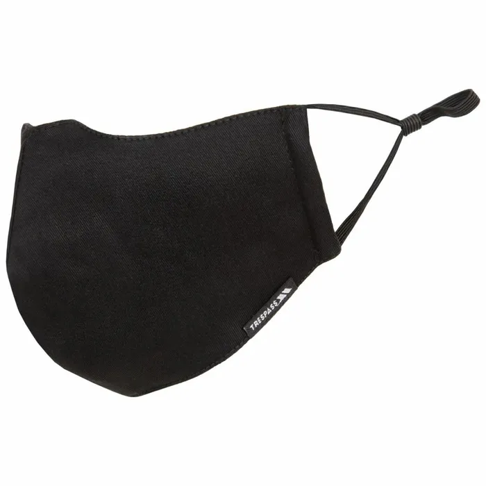 Cloth Face Mask With 3 Filters Black MenWomen Trespass Scarves and Neckwarmers