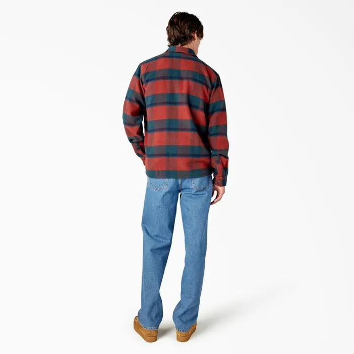 Coaling Wool Blend Shirt Dark Plaid Dark Plaid chk Men Dickies Button Up Coaling Wool Blend Shirt Dark Plaid Dark Plaid chk Men Dickies Button Up