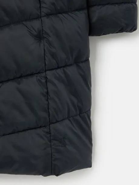 Coats and Jackets Girls Joules Navy Blue Showerproof Padded Coat With Hood