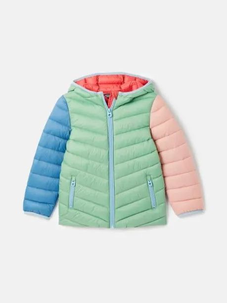 Coats and Jackets Girls Joules Pink Showerproof Padded Coat