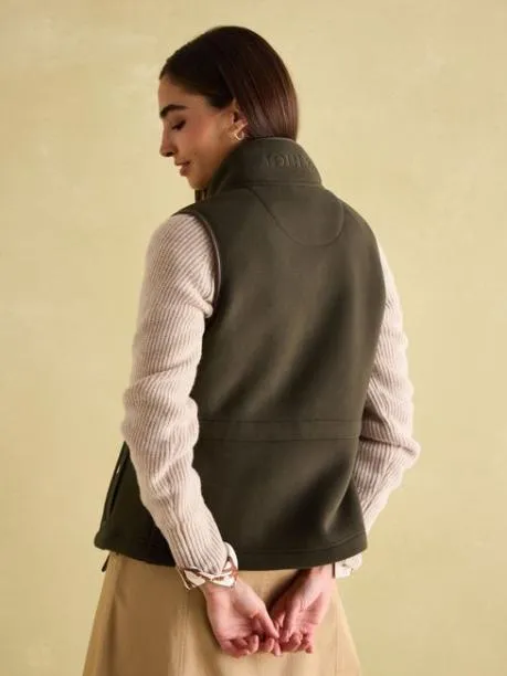 Coats and Jackets Women Joules Green Fleece Gilet