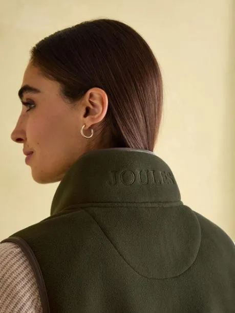 Coats and Jackets Women Joules Green Fleece Gilet