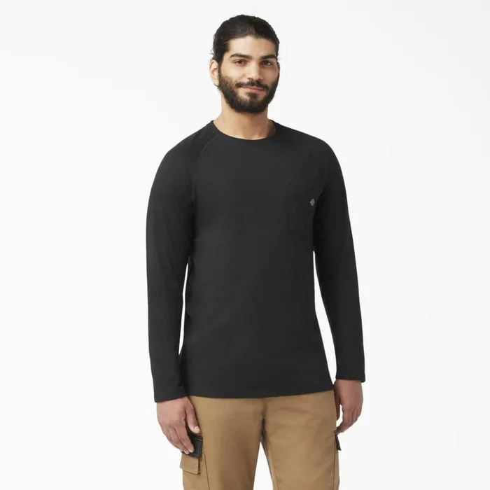 Cooling Long Sleeve Pocket TShirt Black Black bk Men Dickies Hi Vis