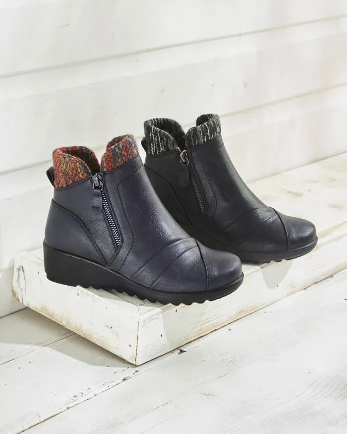Cotton Traders Boots Flexisole Knitted Collar Boots 8211 Women