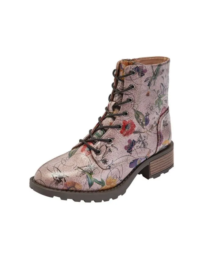 Cotton Traders Boots Floral LaceUp Boots 8211 Women