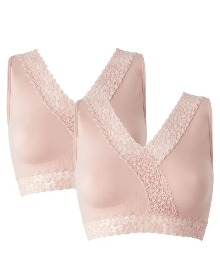Cotton Traders Bras 2 Pack Lace Trim Comfort Bras 8211 Women