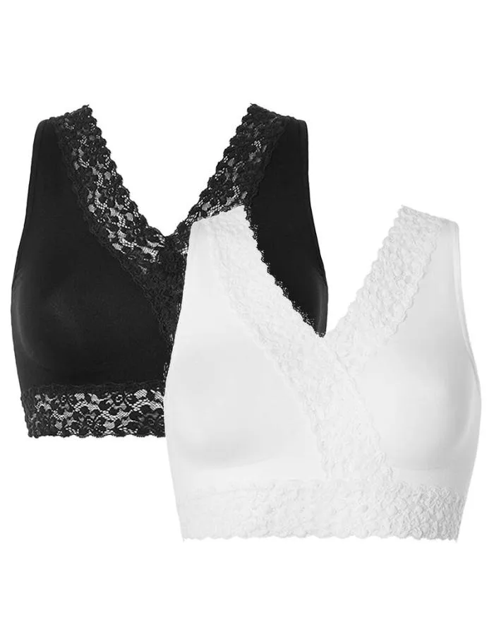 Cotton Traders Bras 2 Pack Lace Trim Comfort Bras 8211 Women