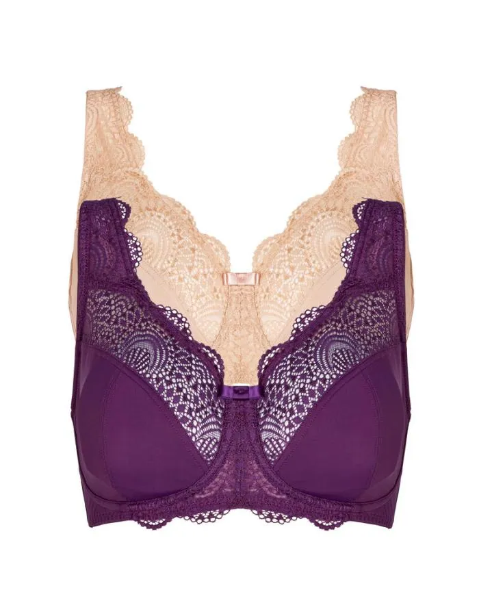 Cotton Traders Bras 2 Pack Olivia NonWired Bras 8211 Women
