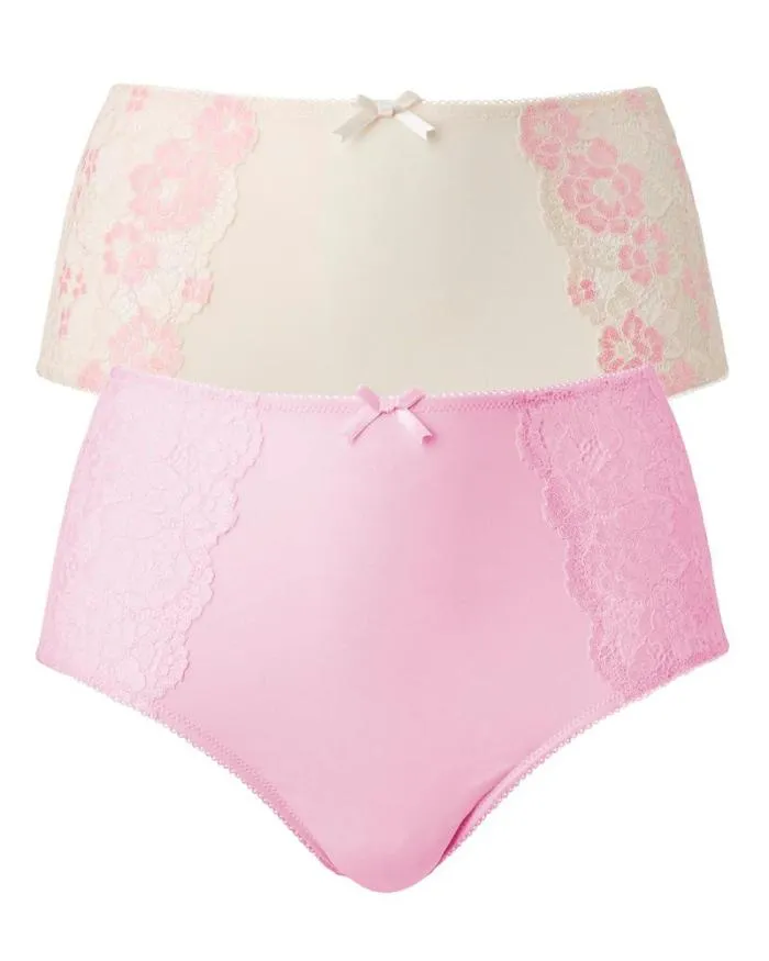 Cotton Traders Knickers 2 Pack Lily Lace Briefs 8211 Women