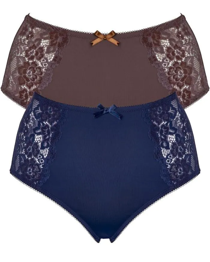 Cotton Traders Knickers 2 Pack Lily Lace Briefs 8211 Women