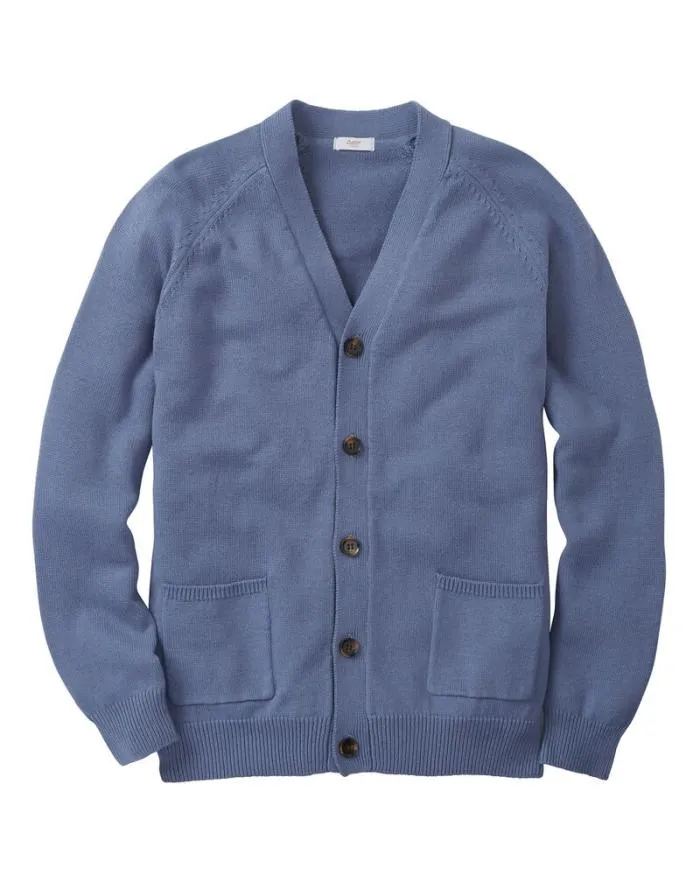 Cotton Traders Knitwear Cotton ButtonThrough Cardigan 8211 WomenMenUnisex