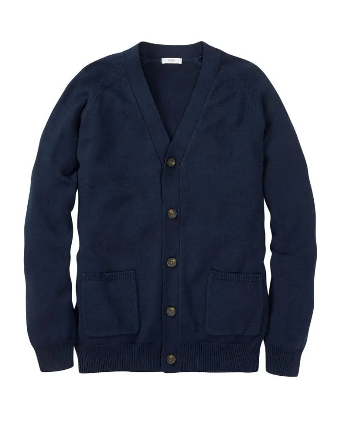 Cotton Traders Knitwear Cotton ButtonThrough Cardigan 8211 WomenMenUnisex