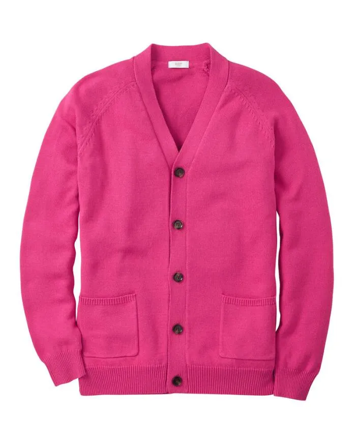Cotton Traders Knitwear Cotton ButtonThrough Cardigan 8211 WomenMenUnisex