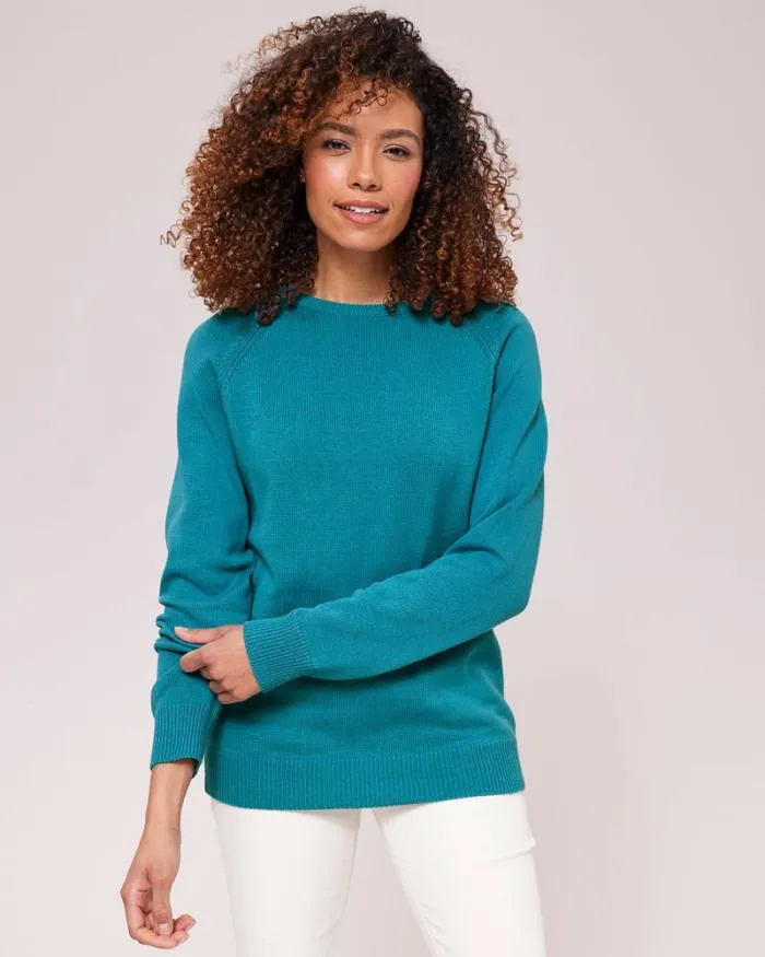 Cotton Traders Knitwear Essential Cotton Crew Neck Jumper 8211 Women