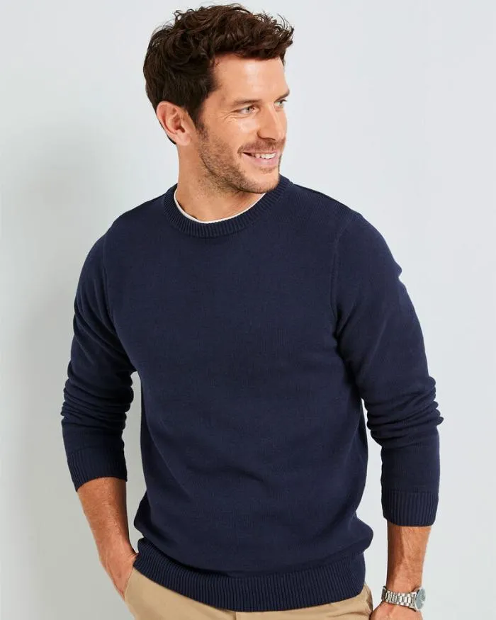 Cotton Traders Knitwear Favourite Cotton Crew Neck Jumper 8211 Men