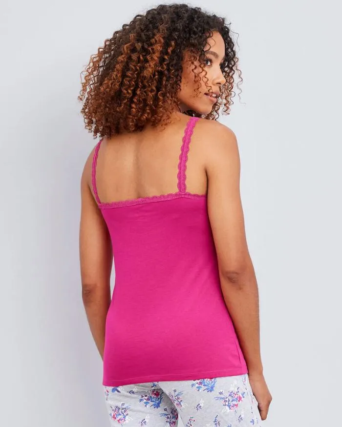 Cotton Traders Nightwear 2 Pack Lace Trim Vest Tops 8211 Women