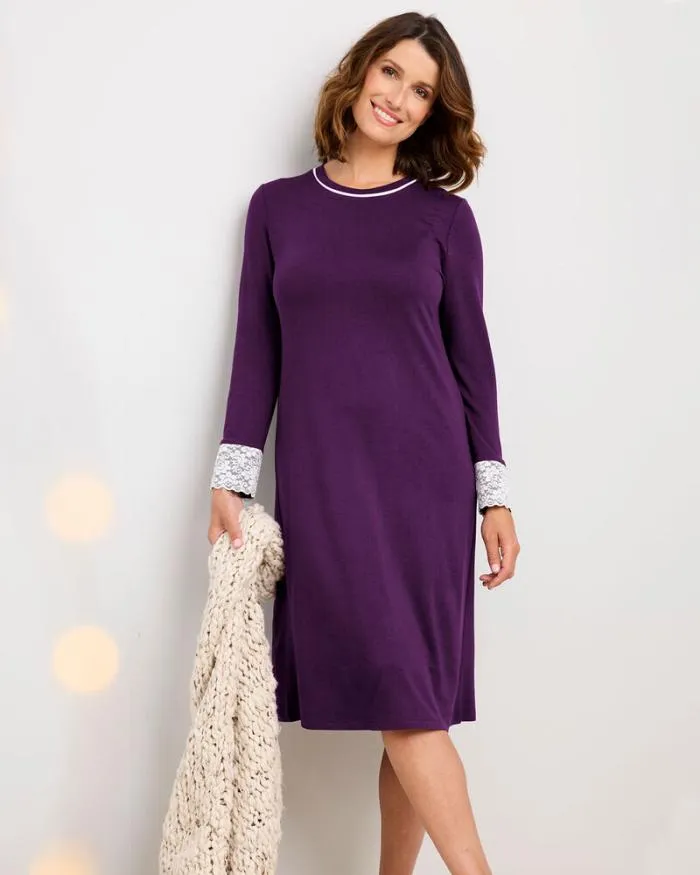 Cotton Traders Nightwear Lace Trim Nightdress 8211 Women