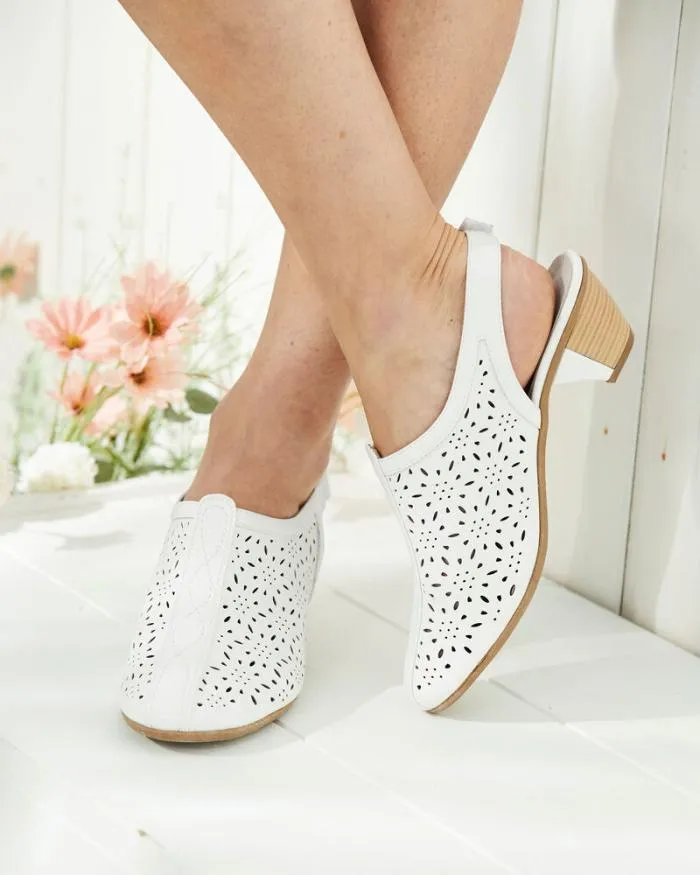 Cotton Traders Sandals Heeled Cutwork Sandals 8211 Women