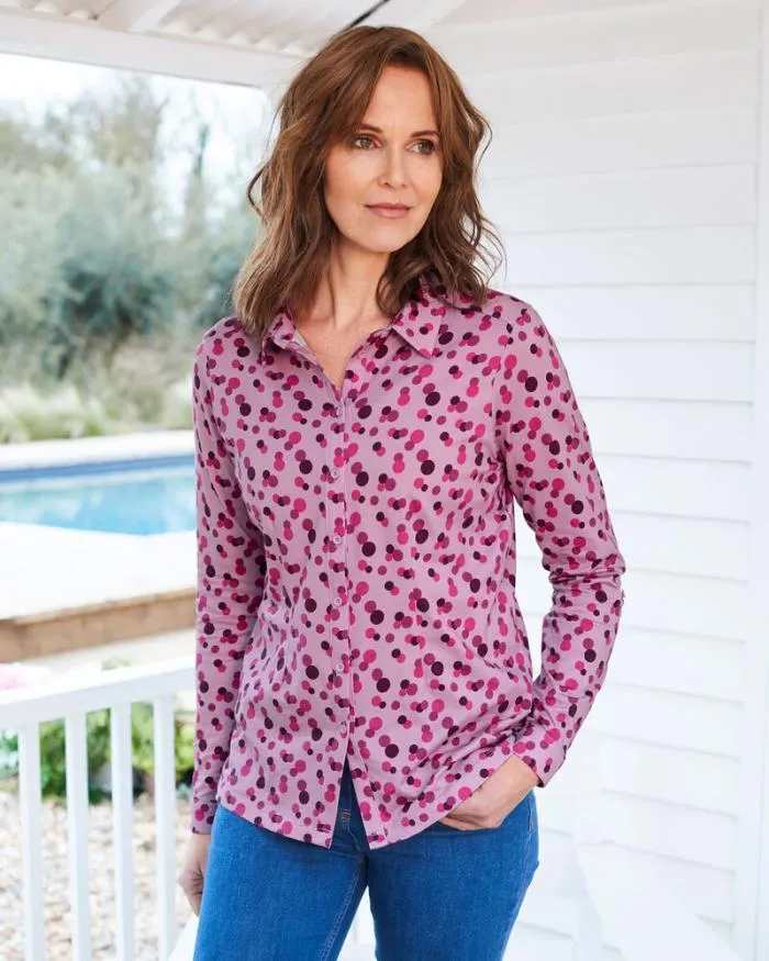 Cotton Traders Shirts and Blouses Jolie Long Sleeve Print Jersey Shirt 8211 Women Cotton Traders Shirts and Blouses Jolie Long Sleeve Print Jersey Shirt 8211 Women
