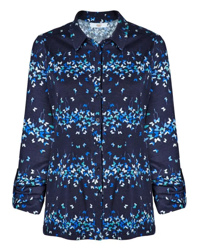 Cotton Traders Shirts and Blouses Jolie Long Sleeve Print Jersey Shirt 8211 Women