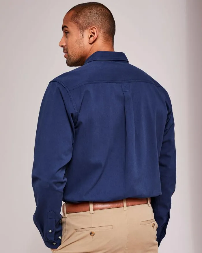 Cotton Traders Shirts Long Sleeve Cotton Twill Shirt 8211 Men